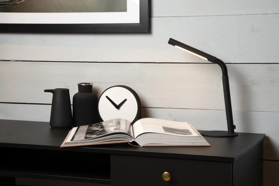 Lucide GILLY - Rechargeable Desk lamp - Battery - LED Dim. - 1x3W 2700K - Black - ambiance 1